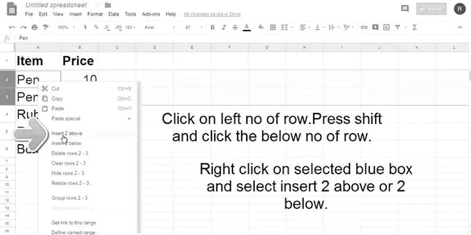 How to insert multiple rows in Excel on Mac