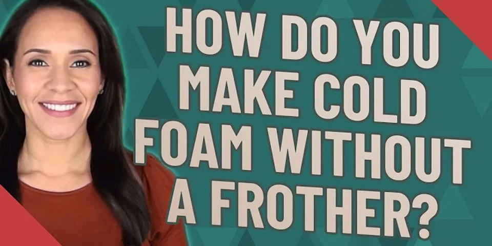 How to make cold foam with frother