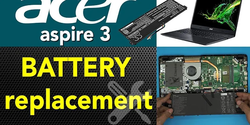 How to remove battery from Acer laptop Aspire 3