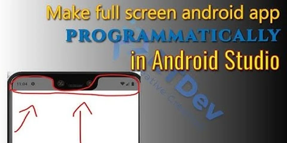 How to remove full screen mode in Android