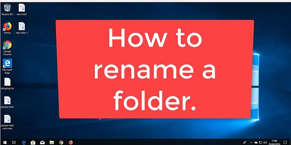 How to rename a folder in laptop