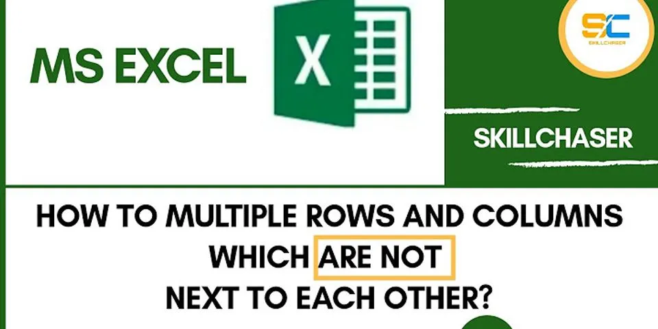 How to select multiple columns in Excel that are not next to each other Mac