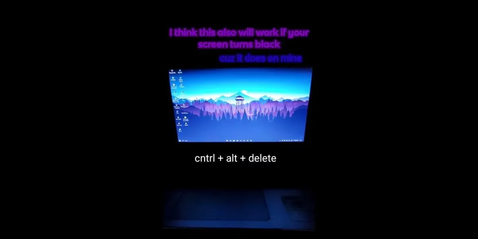 How to shut down laptop with keyboard when screen is black