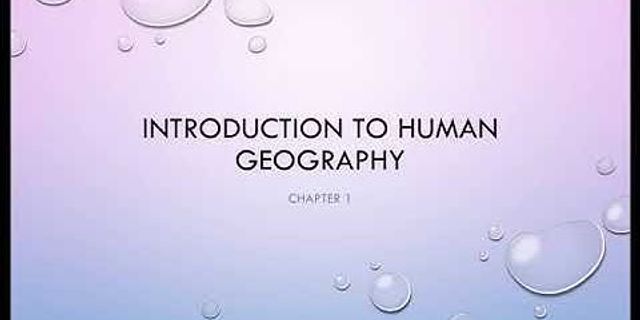 human geography là gì - Nghĩa của từ human geography