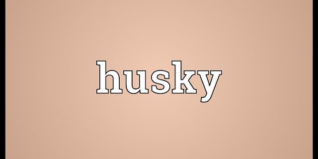 husky là gì - Nghĩa của từ husky