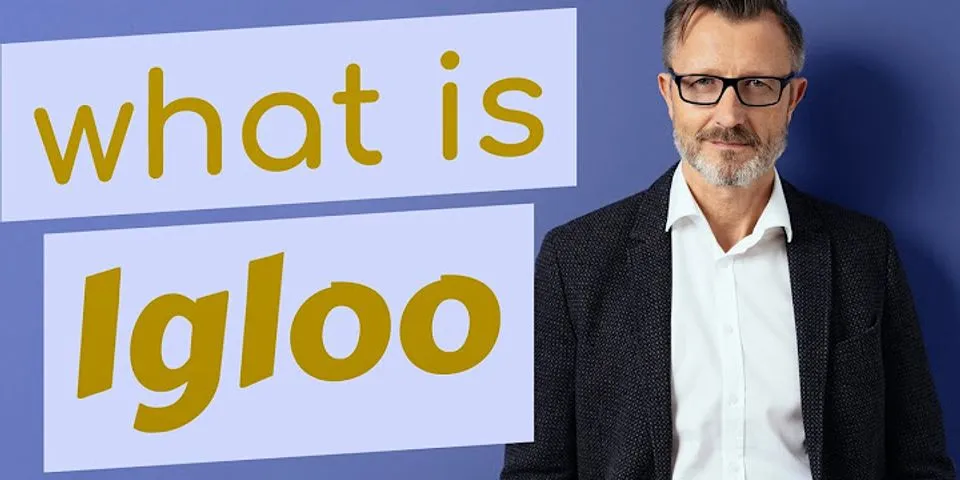 igloo là gì - Nghĩa của từ igloo