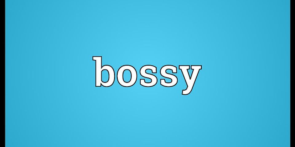 im bossy là gì - Nghĩa của từ im bossy