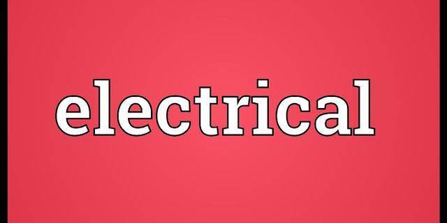 in electrical là gì - Nghĩa của từ in electrical