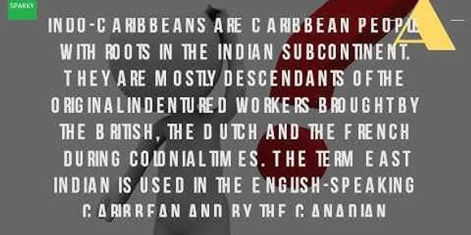 indo-caribbean là gì - Nghĩa của từ indo-caribbean