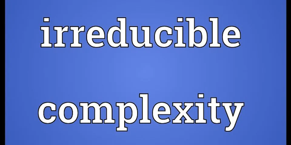 irreducible complexity là gì - Nghĩa của từ irreducible complexity
