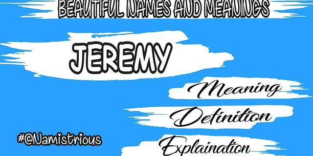 jeramy là gì - Nghĩa của từ jeramy