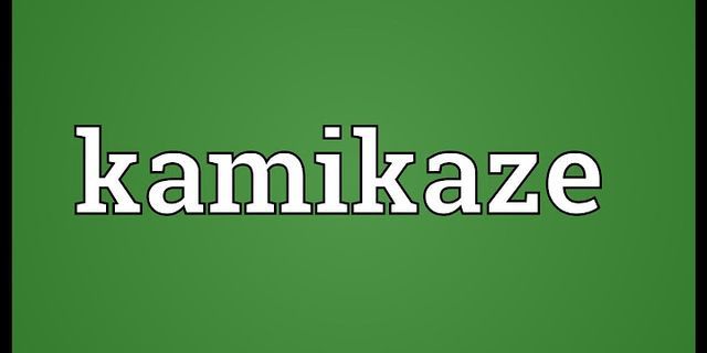 kamikaze là gì - Nghĩa của từ kamikaze