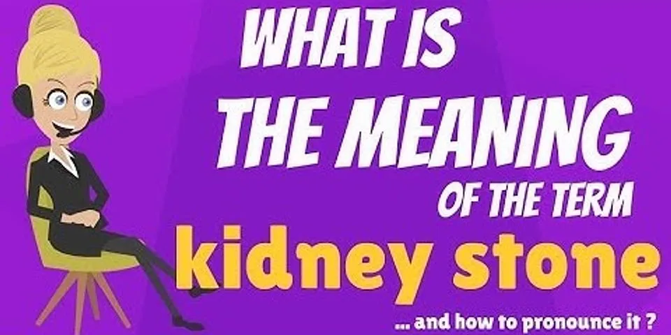 kidney stone là gì - Nghĩa của từ kidney stone