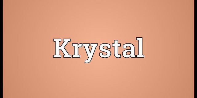 krystals là gì - Nghĩa của từ krystals