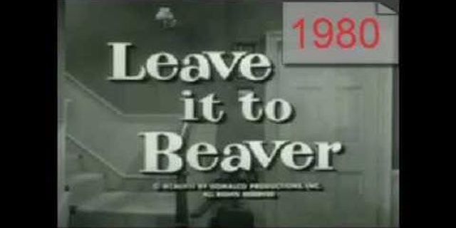 leave it to beaver là gì - Nghĩa của từ leave it to beaver