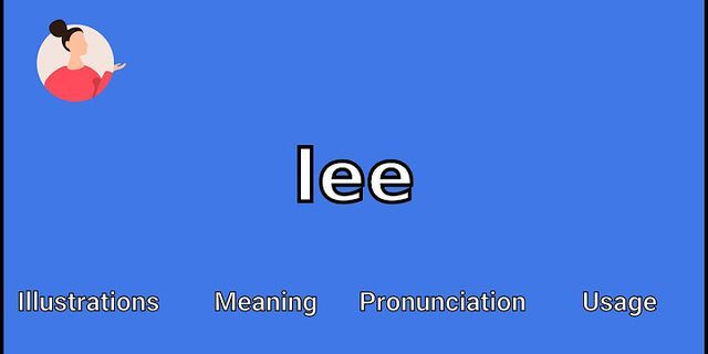lee-lee là gì - Nghĩa của từ lee-lee