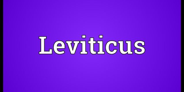 leviticus là gì - Nghĩa của từ leviticus