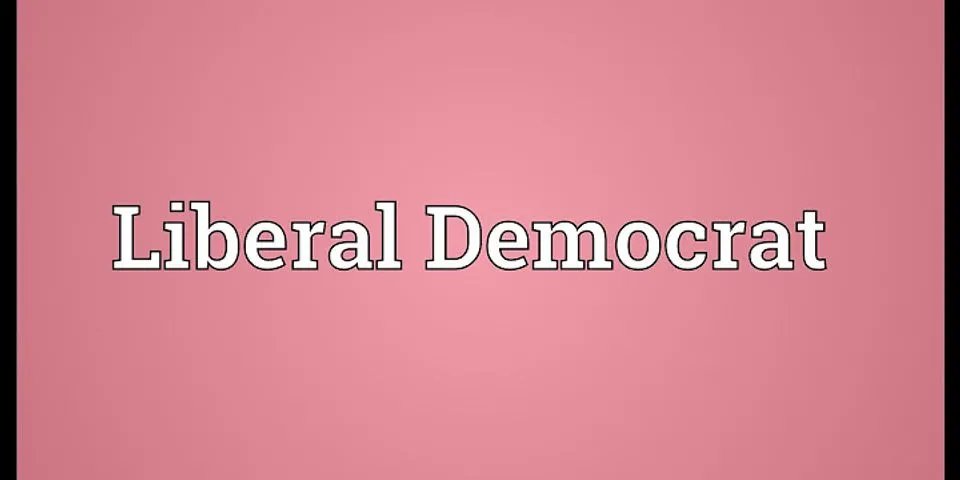 liberal democrat là gì - Nghĩa của từ liberal democrat