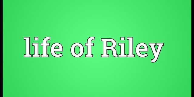 living the life of reiley là gì - Nghĩa của từ living the life of reiley