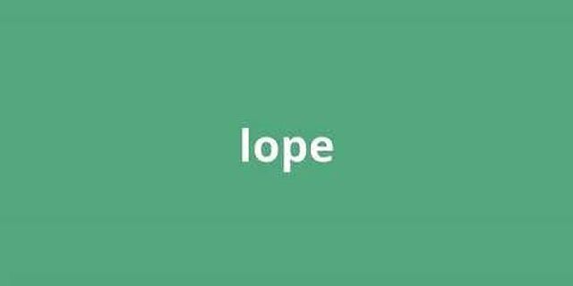 lope là gì - Nghĩa của từ lope