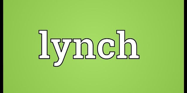 lynched là gì - Nghĩa của từ lynched