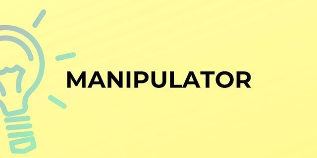 manipulator là gì - Nghĩa của từ manipulator