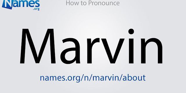 marvin là gì - Nghĩa của từ marvin