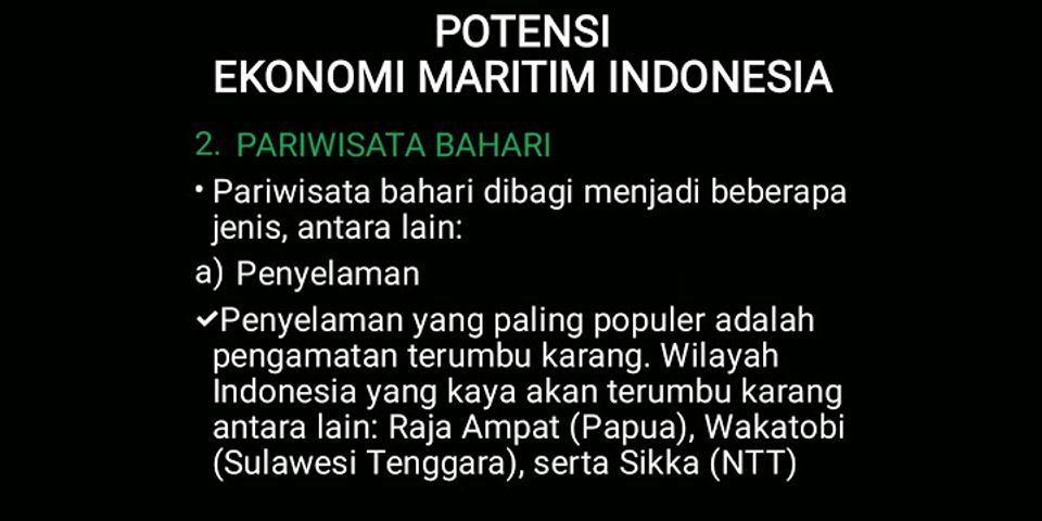 Menurut kalian apa kekurangan ekonomi maritim yang ada di indonesia sekarang