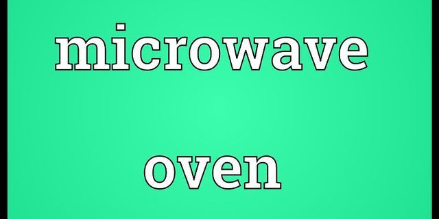 microwave oven là gì - Nghĩa của từ microwave oven