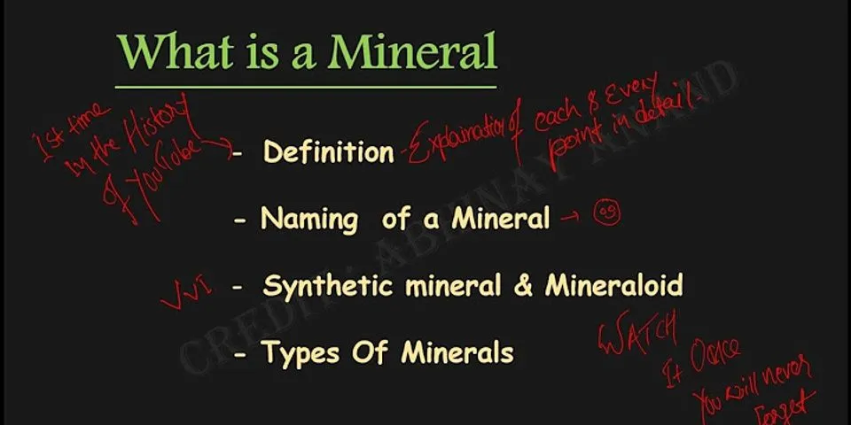 minerals là gì - Nghĩa của từ minerals