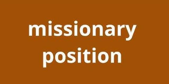 missionary style là gì - Nghĩa của từ missionary style