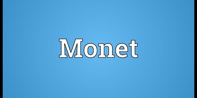 monet là gì - Nghĩa của từ monet