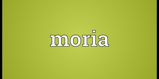 moria là gì - Nghĩa của từ moria