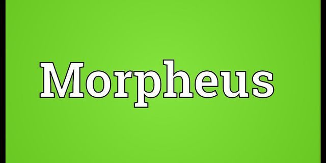 morpheus là gì - Nghĩa của từ morpheus