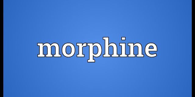 morphine là gì - Nghĩa của từ morphine