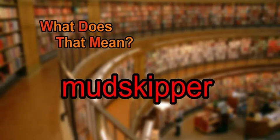mudskipper là gì - Nghĩa của từ mudskipper