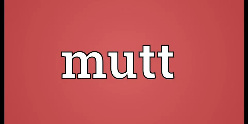 mutts là gì - Nghĩa của từ mutts