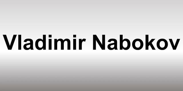 nabokov là gì - Nghĩa của từ nabokov