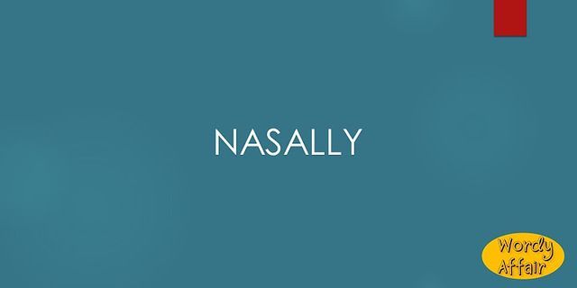 nasaly là gì - Nghĩa của từ nasaly