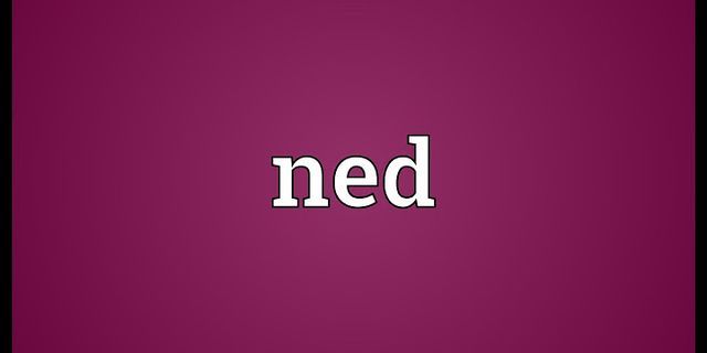 neds là gì - Nghĩa của từ neds