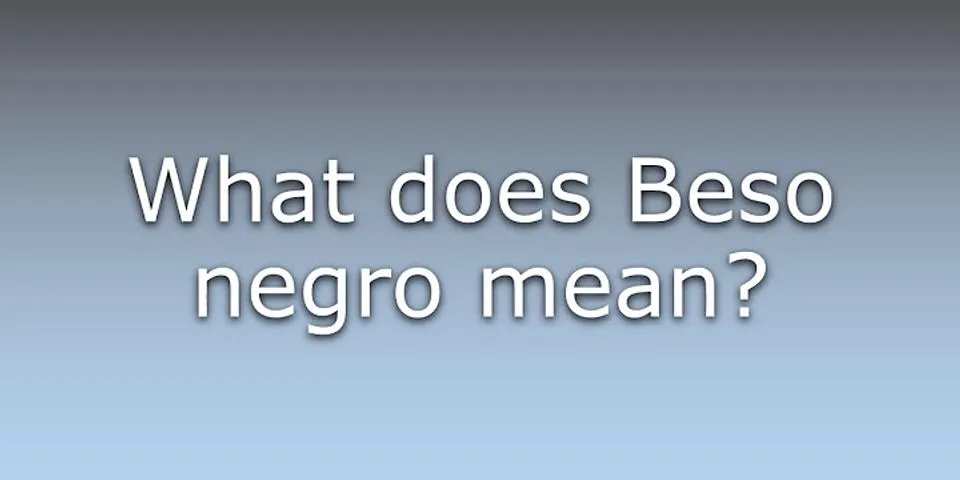 negro là gì - Nghĩa của từ negro