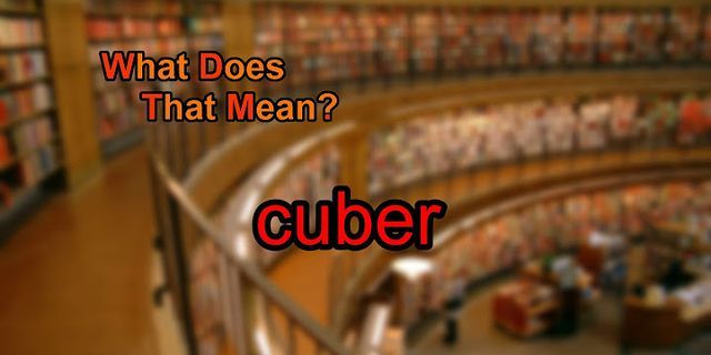 non-cuber là gì - Nghĩa của từ non-cuber