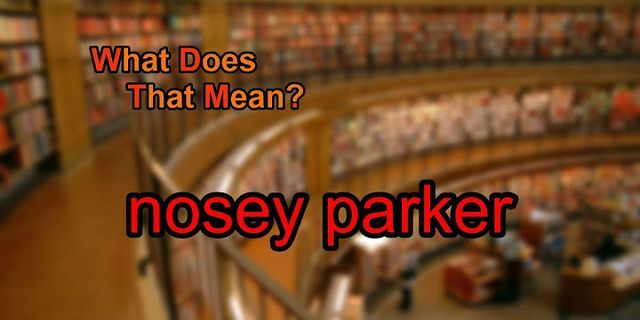 nosey parker là gì - Nghĩa của từ nosey parker