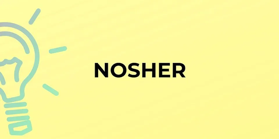 nosher là gì - Nghĩa của từ nosher