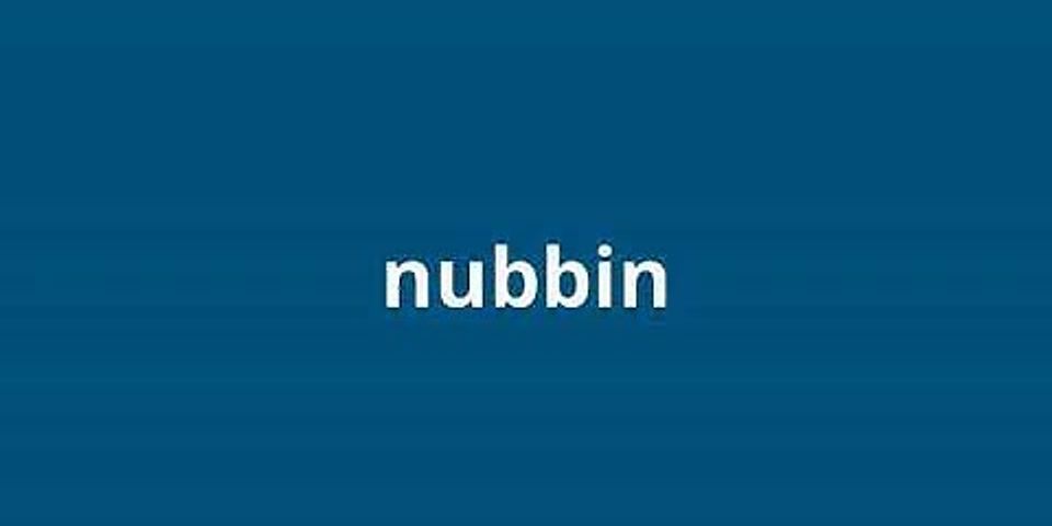 nubbin là gì - Nghĩa của từ nubbin