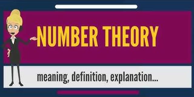 number theory là gì - Nghĩa của từ number theory