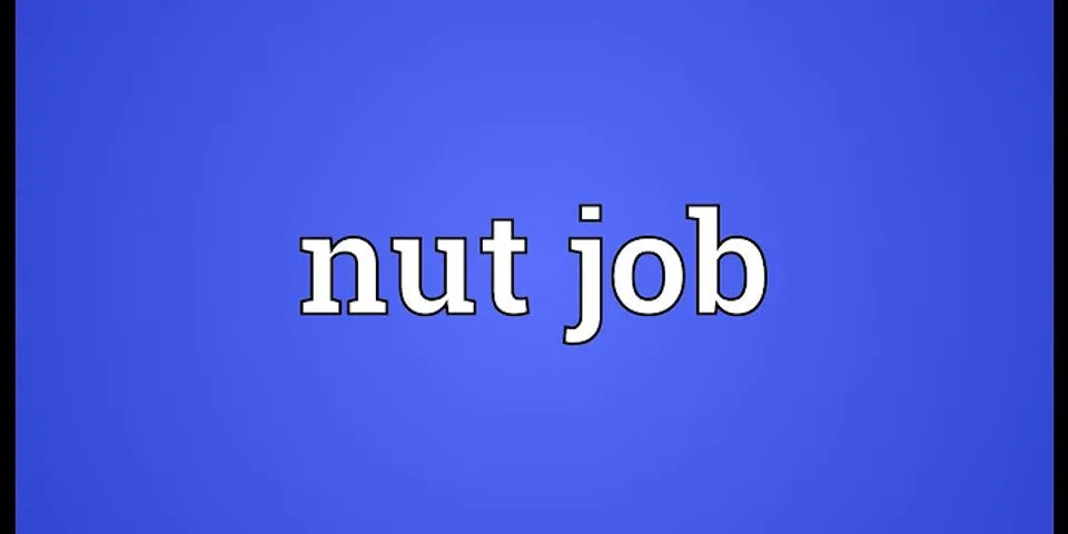 nut-job là gì - Nghĩa của từ nut-job
