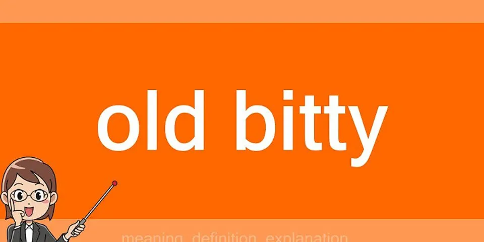 old bitty là gì - Nghĩa của từ old bitty