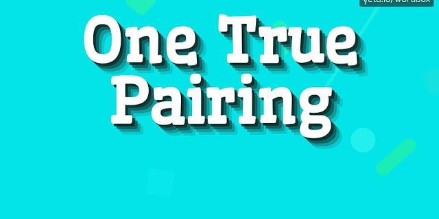 one true pairing là gì - Nghĩa của từ one true pairing