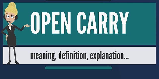 open carry là gì - Nghĩa của từ open carry